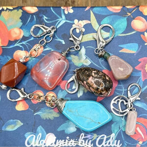 Colorful gemstone key/card holder/amulet/bag accessories